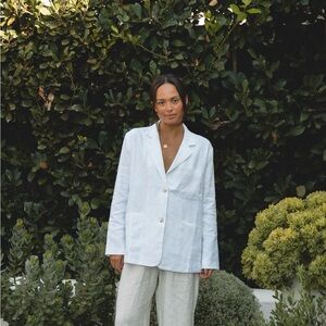 NWOT Solai the Label Women's White Linen Blazer